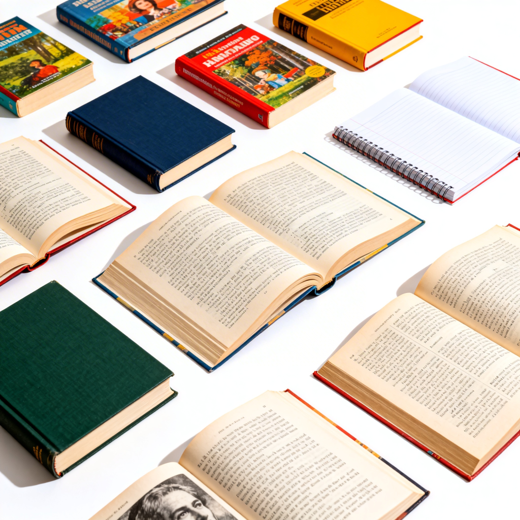 High-quality printed books and stationery showcasing professional offset and digital printing services.